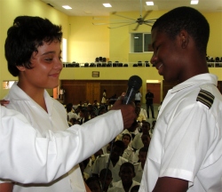 There was black and white reconciliation as the students spoke words of encouragement and affirmed their class mates 