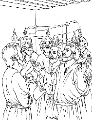 Persian Pentecost colouring page visual aids can be downloaded for the children to colour