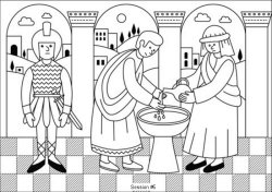 Persian colouring page visual aid