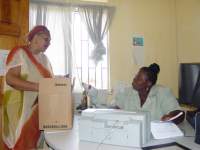 Courtesy call paid on Permanent secretary Mrs. Bernadette Sylvester, Ministry of Carriacou and Petit Martinique,