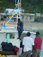 Barbados fishing boat Ruvint arriving  in Carriacou