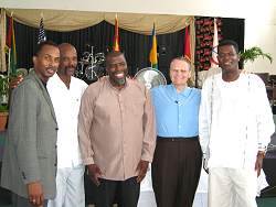 Bishop Brown (left )  of the New Testament Church of God