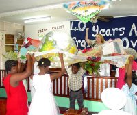 Maureen Bravo, of RUII (Resources Unlimited International, Inc.) and one of their prayer teams in Barbados casting a prayer net over Barbados and the islands of the Caribbean.