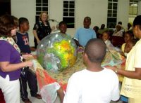 Maureen Bravo, of RUII (Resources Unlimited International, Inc.) and one of their prayer teams in Barbados casting a prayer net over Barbados and the islands of the Caribbean.