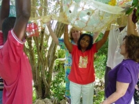 Maureen Bravo, of RUII (Resources Unlimited International, Inc.) and one of their prayer teams in Barbados casting a prayer net over Barbados and the islands of the Caribbean.