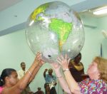 Maureen Bravo, of RUII (Resources Unlimited International, Inc.) and one of their prayer teams in Barbados casting a prayer net over Barbados and the islands of the Caribbean.