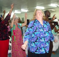 Maureen seen here at Restoration Ministries International 