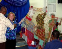 Maureen Bravo, of RUII (Resources Unlimited International, Inc.) and one of their prayer teams in Barbados casting a prayer net over Barbados and the islands of the Caribbean.