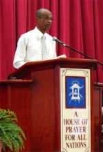 The dedication message was brought by Rev. Dr. Carlyl Williams