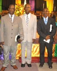 BIshop Lizimba, Bishop Brewster and Pastor Duncan in Barbados