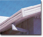 Fascia and guttering are easily clipped onto a special bracket attached to the roof truss