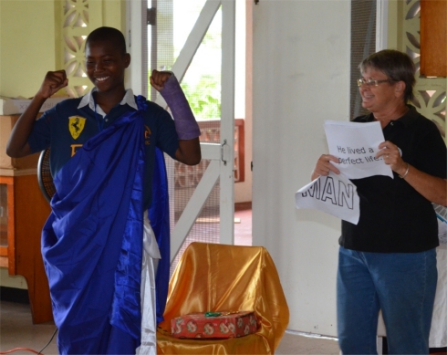 Jenny Tryhane the Founder of UCT involved in childrens ministry at The WISH Centre during the Summer Camps