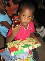 As the shoe boxes were distributed the children were photographed and documented to help establish the Suriname Child Sponsorship Program.