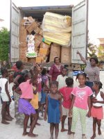 Praise God the container arrived in Haiti and the orphans danced for joy!