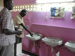 Volunteers have been working in this area to repaint and tile the seven shower cubicals and the bathroom area.