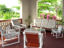 The patio outside of UCT Headquartes and Board Room is a lovely place to relax and can be used by people staying in PERYL House.