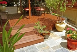 All decking will be of Composite Bamboo which is made of 100% recycled materials - 30% bamboo fibers and 70% plastic. 
