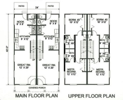 This 960 sq ft, two Bedroom, two Bathroom two story property features a Great Room 20' X 12' a Kitchen and Study plus a downstairs Power Room and built in Laundry.