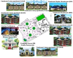 Within the grounds of the 14 acre development will be Caribbean style villas creating the first ever Eco Friendly, Hurricane Resistant Christian Timeshare Development, called ‘Glory Share’.