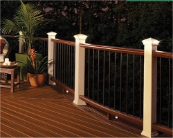 All decking will be of Composite Bamboo which is made of 100% recycled materials - 30% bamboo fibers and 70% plastic. 