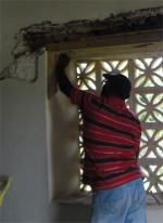 During the second week end Michael turned his hand to help in the chapel. 