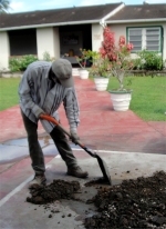 Rev. O'Brien Waithe returned the second week to help with the chapel renovations.