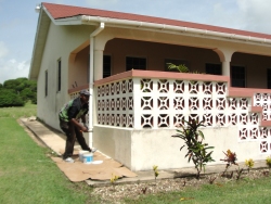 Trevor who did an excellent job at painting the front of the Life Centre.