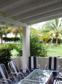 Zion House patio. This house can be used for small church retreats, sleeping 10 people.